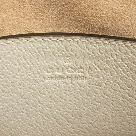 Gucci Diana Mini Tote Shoulder Crossbody Leather Bamboo White - Picture 4 of 11